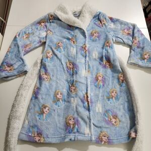 Girls Disney Frozen 2 Elsa Ice Queen Plush Soft Fleece Pajamas Robe Size 6/6x